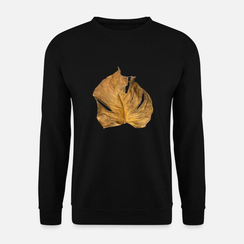 Monstera Blatt getrocknet - Unisex Pullover - Schwarz