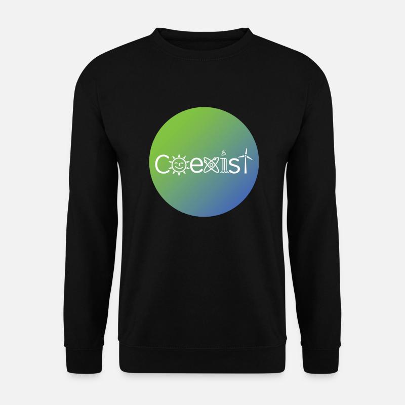 Coexist Solar & Kernkraft & Wasserkraft Windkraft - Unisex Pullover - Schwarz