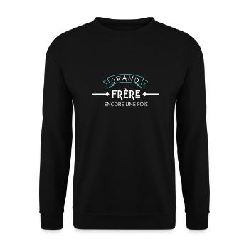 Grand Frère Encore Une Fois - Sweat-shirt Unisexe - noir - Devant - Alina (178cm) & Michal (187cm)