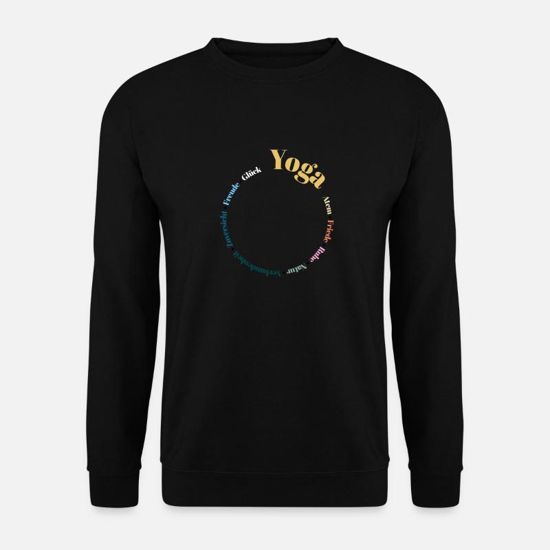 Yoga Kreis bunt - Unisex Pullover - Schwarz
