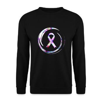 Cancer du sein - Sweat-shirt Unisexe - noir - Devant - Alina (178cm) & Michal (187cm)