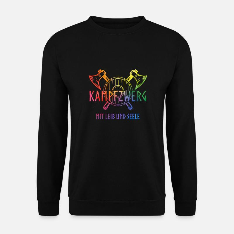 Kampfzwerg mit Leib und Seele - Unisex Pullover - Schwarz