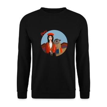 Apapucharse - Peru - Unisex Pullover - Schwarz - Vorne - Alina (178cm) & Michal (187cm)