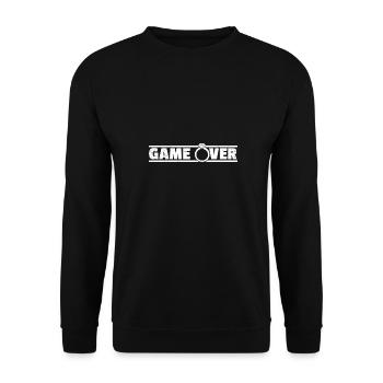 Hochzeit Game Over Bachelor Party Ehe Geschenk - Unisex Pullover - Schwarz - Vorne - Alina (178cm) & Michal (187cm)