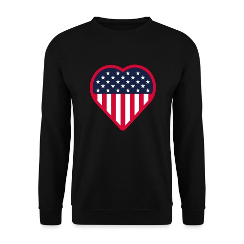 usa flag - America heart flag patriots - Unisex Sweatshirt