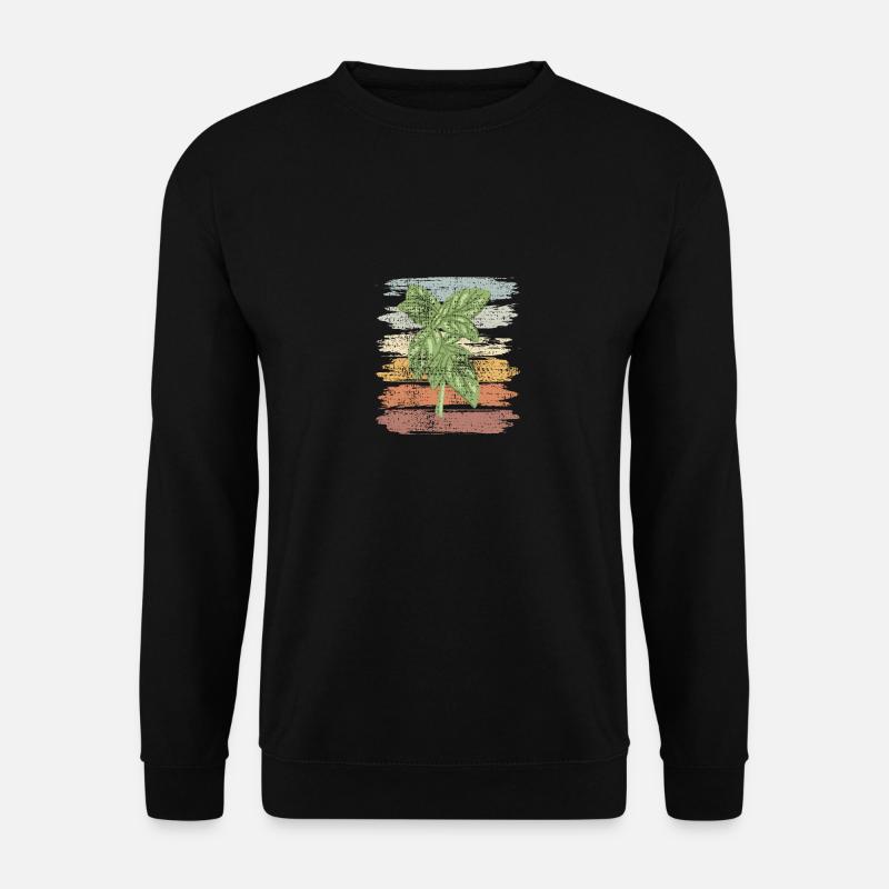 Herbal Basil-Herb Retro Design - Unisex Sweatshirt - black