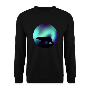 Eisbär Aurora Himmel - Unisex Pullover - Schwarz - Vorne - Alina (178cm) & Michal (187cm)