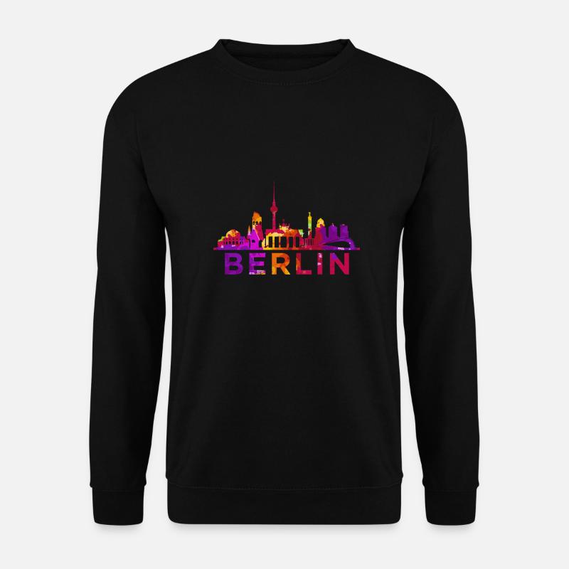 Berlin Skyline Impression Souvenir Geschenkidee - Unisex Pullover - Schwarz