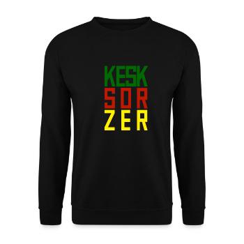 Kesk Sor Zer - Sweat-shirt Unisexe - noir - Devant - Alina (178cm) & Michal (187cm)