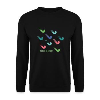 Hockey stick - Unisex Sweatshirt - black - Front - Alina (178cm) & Michal (187cm)