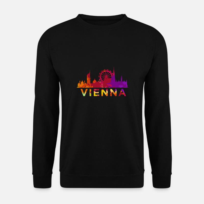 Skyline Vienna Impression Österreich Souvenir Gift - Unisex Pullover - Schwarz