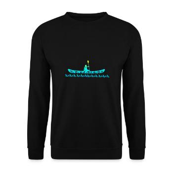 Maori Canoe Polynesian Tribal Tattoo Cadeau - Sweat-shirt Unisexe - noir - Devant - Alina (178cm) & Michal (187cm)