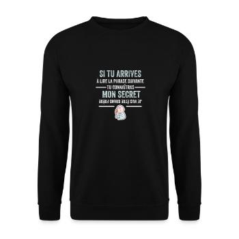 Je Vais Être Grand Frère - Sweat-shirt Unisexe - noir - Devant - Alina (178cm) & Michal (187cm)