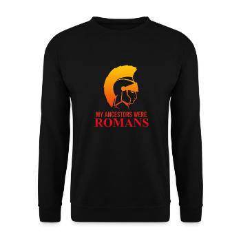 My Ancestors were Romans Italian Roots - Unisex Sweatshirt - black - Front - Alina (178cm) & Michal (187cm)