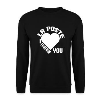 the post I love you forever - Unisex Sweatshirt - black - Front - Alina (178cm) & Michal (187cm)