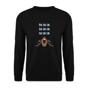 Renne chantant Fa la la - Sweat-shirt Unisexe - noir - Devant - Alina (178cm) & Michal (187cm)
