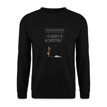Lustige Weihnachts-T-Shirts & Geschenke - Unisex Pullover - Schwarz - Vorne - Alina (178cm) & Michal (187cm)