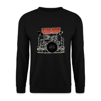 Hard Rock Drummer Drum Set - Unisex Pullover - Schwarz - Vorne - Alina (178cm) & Michal (187cm)