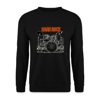 Hard Rock Drum Set Witch Symbols - Unisex Pullover - Schwarz - Vorne - Alina (178cm) & Michal (187cm)