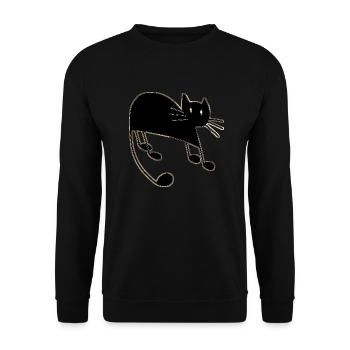 Chat - Sweat-shirt Unisexe - noir - Devant - Alina (178cm) & Michal (187cm)
