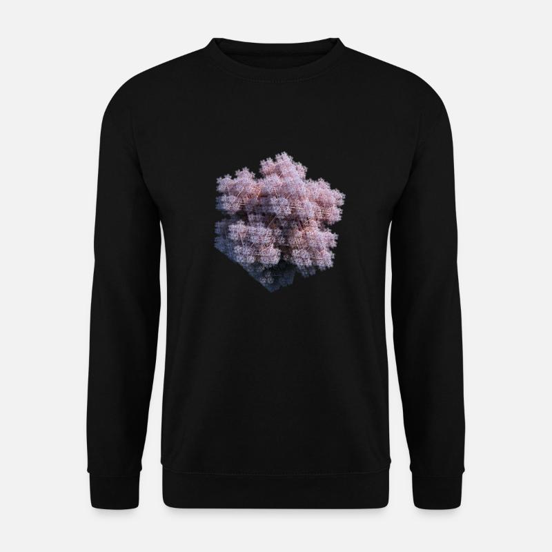 Weiße Fraktale - Unisex Pullover - Schwarz
