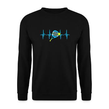 Padel tennis - Sweat-shirt Unisexe - noir - Devant - Alina (178cm) & Michal (187cm)