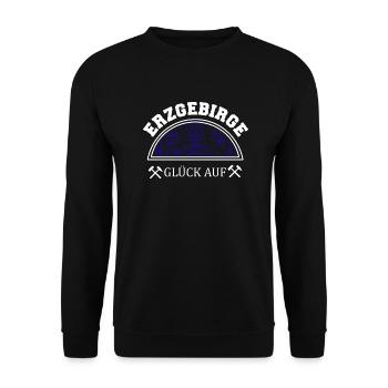 Tradition im Erzgebirge - Unisex Pullover - Schwarz - Vorne - Alina (178cm) & Michal (187cm)
