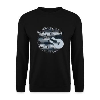 Gitarre - Unisex Pullover - Schwarz - Vorne - Alina (178cm) & Michal (187cm)