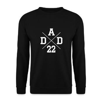 DAD 22 FATHER PAPA 2022 FATHER'S DAY GIFT MEN - Unisex Sweatshirt - black - Front - Alina (178cm) & Michal (187cm)