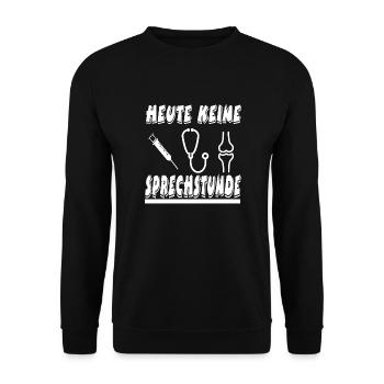 Arzt - Unisex Pullover - Schwarz - Vorne - Alina (178cm) & Michal (187cm)