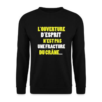 Humour noir - Sweat-shirt Unisexe - noir - Devant - Alina (178cm) & Michal (187cm)