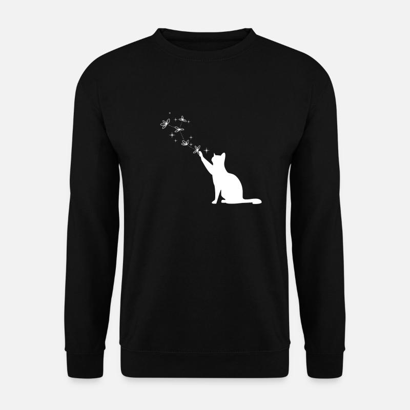 Sternenmagische Katze - Unisex Pullover - Schwarz