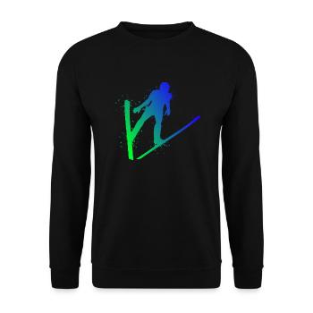 Ski jumping Ski flying Winter sports Ski jumpers - Unisex Sweatshirt - black - Front - Alina (178cm) & Michal (187cm)