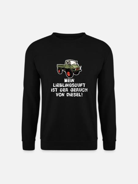 Mein Lieblingsduft ist Diesel! Unimog - Oldtimer - Unisex Pullover - Schwarz