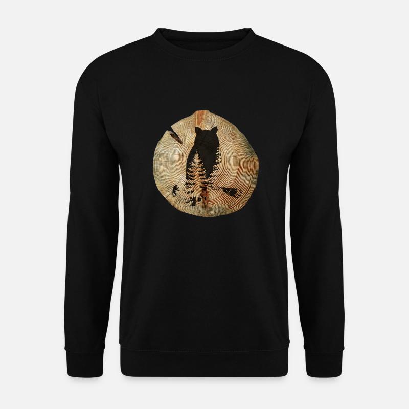 Tree Disc Owl - Unisex Sweatshirt - black