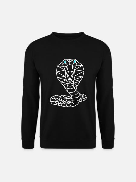 Schlange Geometrisch Linie - Unisex Pullover - Schwarz