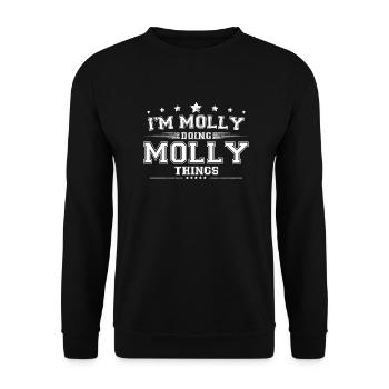 Molly - Unisex Sweatshirt - black - Front - Alina (178cm) & Michal (187cm)