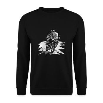 Adventure Bike Curve black - Unisex Sweatshirt - black - Front - Alina (178cm) & Michal (187cm)