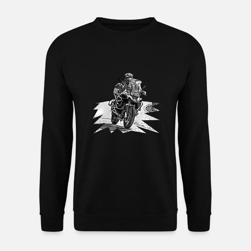 Adventure Bike Kurve schwarz - Unisex Pullover - Schwarz