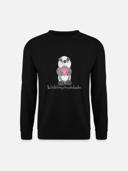Lieblingsfrechdachs mit Herz - Unisex Pullover - Schwarz