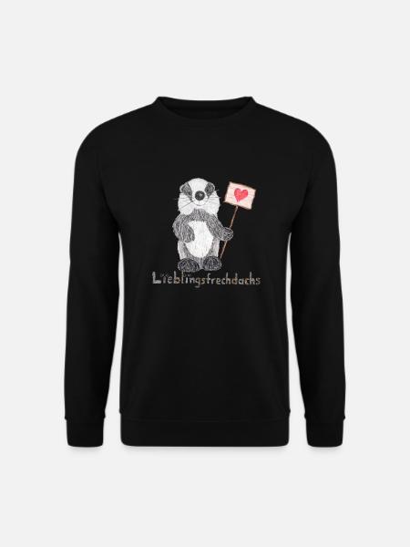Lieblingsfrechdachs mit Herzschild - Unisex Pullover - Schwarz
