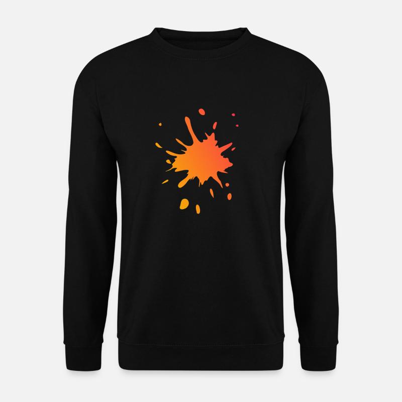 Splash! yellow & red - Unisex Sweatshirt - black