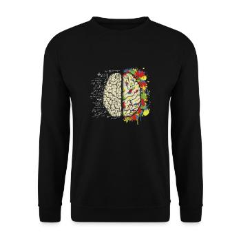 Gehirn-Mathematik - Unisex Pullover - Schwarz - Vorne - Alina (178cm) & Michal (187cm)