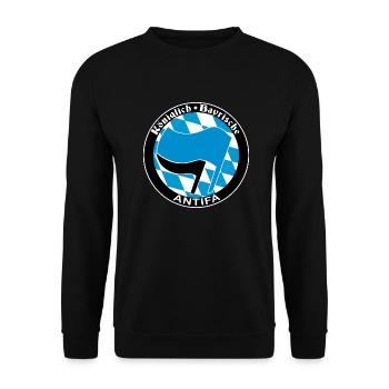 Königliche Bayrische Antifa - Unisex Pullover - Schwarz - Vorne - Alina (178cm) & Michal (187cm)