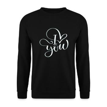 Valentine's Day-Valentine's Day - Unisex Sweatshirt - black - Front - Alina (178cm) & Michal (187cm)