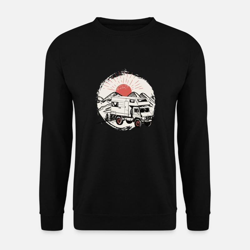 Camping - Unimog - Aventure - Oldtimer - Sweat-shirt Unisexe - noir