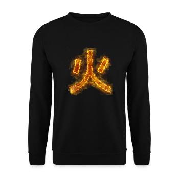 Feu - Sweat-shirt Unisexe - noir - Devant - Alina (178cm) & Michal (187cm)
