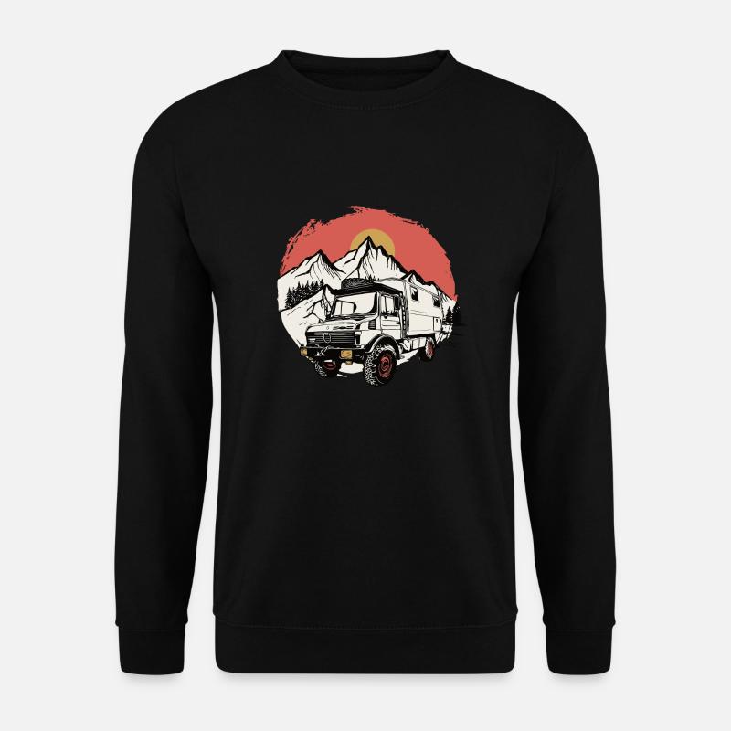 Camping - Unimog - Sunset - Oldtimer - Unisex Sweatshirt - black