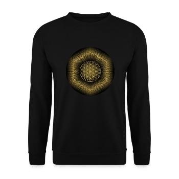 Flower Of Life In A Mandala 1 - Unisex Pullover - Schwarz - Vorne - Alina (178cm) & Michal (187cm)