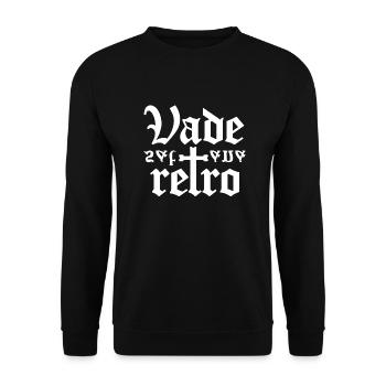 Vade Retro Satan Exorzismus Dämonische Besessenheit - Unisex Pullover - Schwarz - Vorne - Alina (178cm) & Michal (187cm)